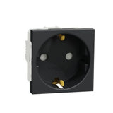 Priza Protectie Copii Schneider New Unica NU303754 2P+E 16A 2 Module Negru