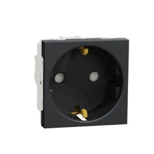 Priza Protectie Copii Schneider New Unica NU303754 2P+E 16A 2 Module Negru