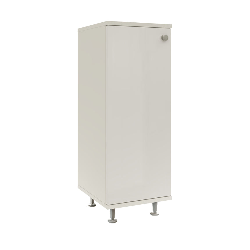 Corp Baie haaus Zaria, 1 Usa, Alb lucios/Alb, MDF, L 30 x l 35 x H 85 cm