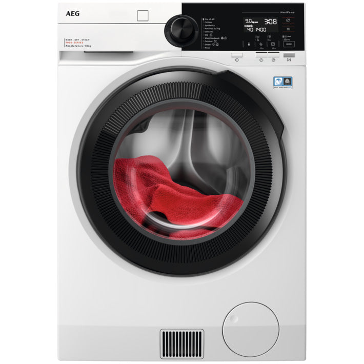 Masina de spalat rufe cu uscator AEG LWR96944B, 9 kg spalare, 6 kg uscare, 1400 rpm, Motor Inverter MagnetPermanent, Clasa B, AbsolutCare, SensiDry - Pompa de caldura, ProSenjse, Alb