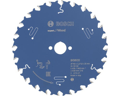 Disc Fierastrau Circular Bosch Zubehör Expert For Wood Ø160x2,2x20 Mm 24 Dinti