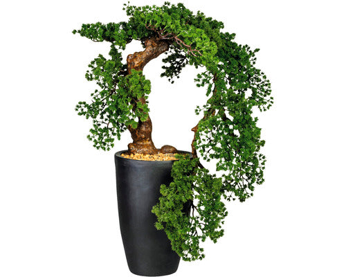 Planta Artificiala Bonsai Zada Han-kengai In Ghiveci H 25 Cm Verde