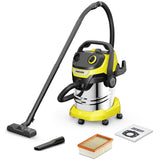 Aspirator multifunctional Karcher WD 5 S V-25/6/22, 1000 W, aspirare umeda si uscata, 25 l rezervor, furtun 2.2 m, functie de suflare, galben/negru