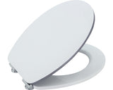 Capac WC form & style Edge, usor detasabil, inchidere lenta, alb-argintiu 47,6x36,5 cm