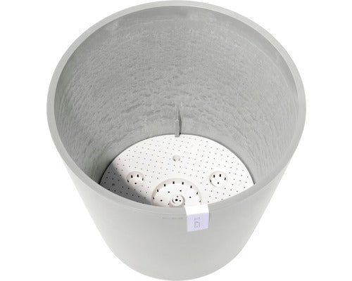 Ghiveci Ecopots Amsterdam Cu Sistem De Irigare Plastic Ø 50 Cm H 43, 8 Cm Alb-gri