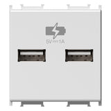 Priza TEM, cu 2xUSB, 5V, 12A, 2 m, Alb