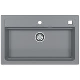 Chiuveta bucatarie Alveus Atrox 40, material compozit, 790x500x200mm, sifon pop-up inclus, Gri concrete