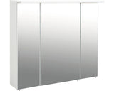Dulap Baie cu Oglinda Profil, 3 Usi, PAL, 80,5x72,3 cm, Alb