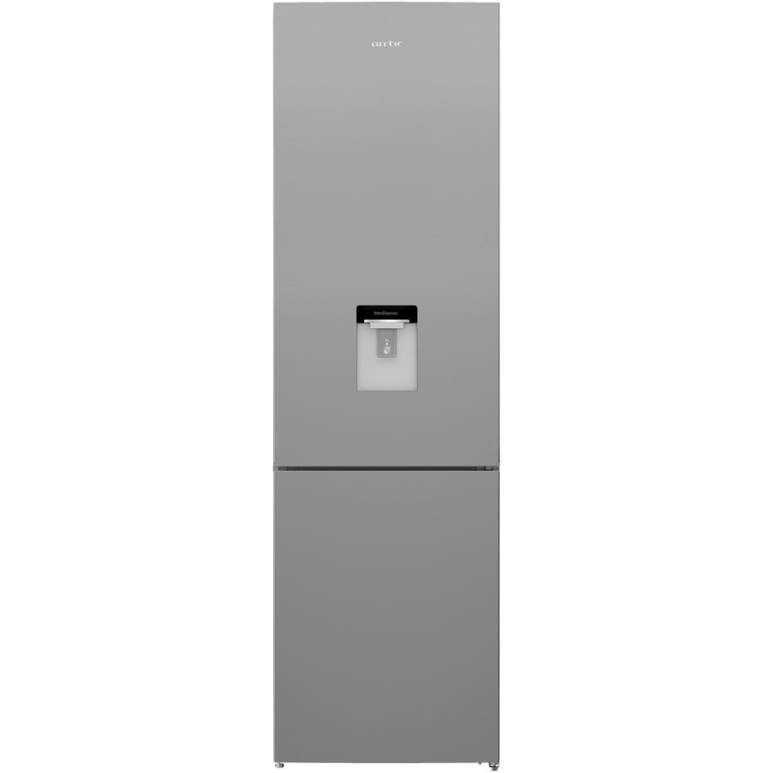 Combina frigorifica Arctic AK60406M40DS, 386 l, Clasa E, Water Dispenser, Garden Fresh, Safety Glass, XXL BOTTLE, H 202,5 cm, Argintiu