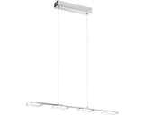 Pendul Cartama, EGLO, LED, 4x4.5W, 4x480 lm, lumina calda, otel, crom, plastic, 110 x 78 x 9 cm, inaltime reglabila, IP20