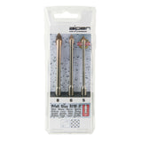 Set de 3 burghie pentru sticla, Alpen, diametre 5.0mm, 6.0mm, 8.0mm, montaj hexagonal 1/4"