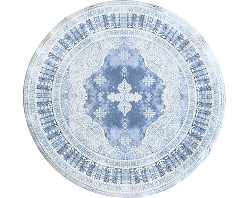 Covor Platinum albastru/crem Ø 90 cm