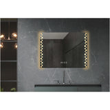 Oglinda baie Belform Atlantis, cu iluminare LED 3 culori, intrerupator Touch, ceas, functie dezaburire, 60x80 cm, clasa energetica F