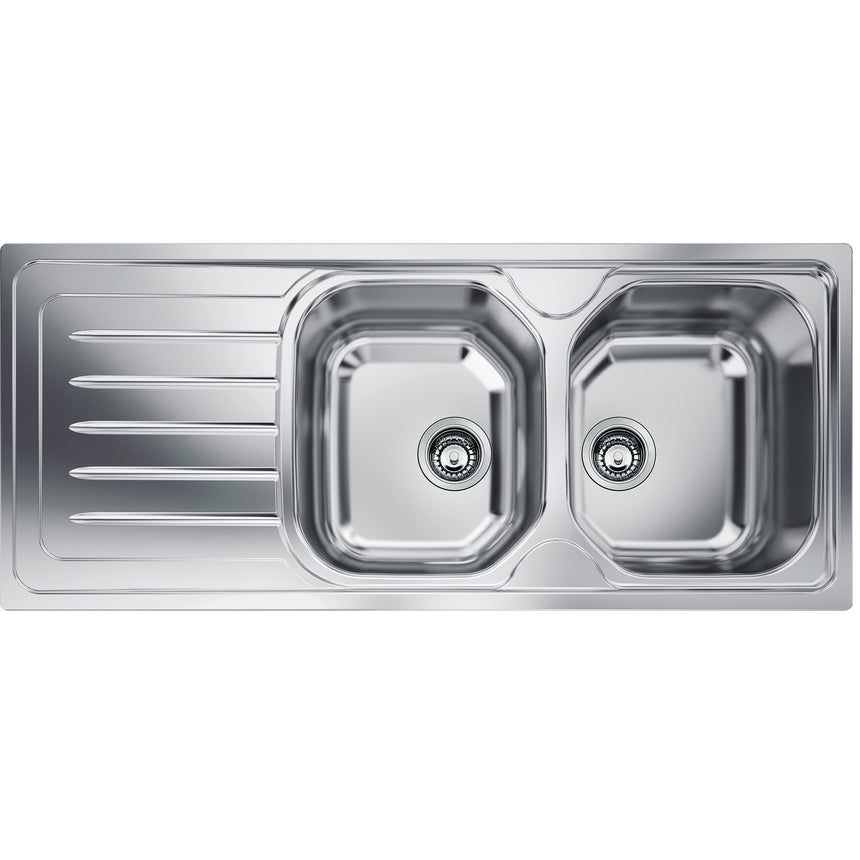 Chiuveta bucatarie Franke OLX 621, inox satinat, 2 cuve, picurator stanga, 1160x500mm