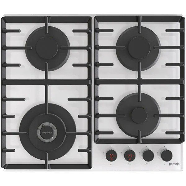 Plita incorporabila GORENJE GKTW642SYW, Gaz, 4 arzatoare, Alb