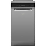 Masina de spalat vase Whirlpool WSFO3T1256PCX, 10 seturi, 8 programe, 6th Sense, Power Clean, Clasa E, 45 cm, Inox
