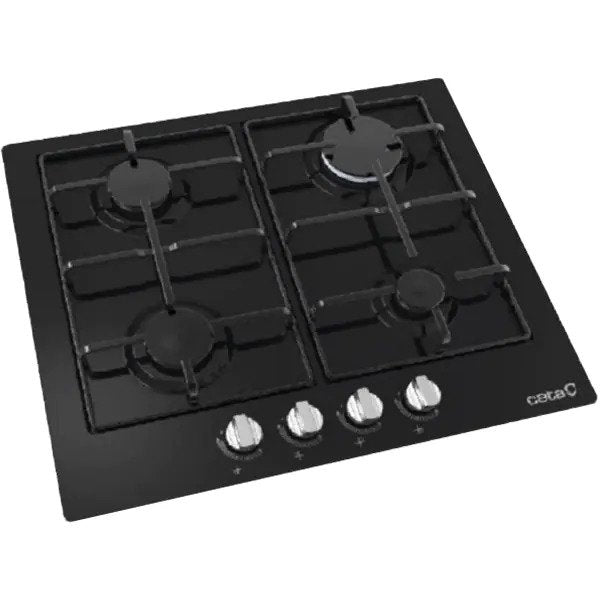 Plita incorporabila CATA GHI 6104 BK, Gaz, 4 arzatoare, Negru