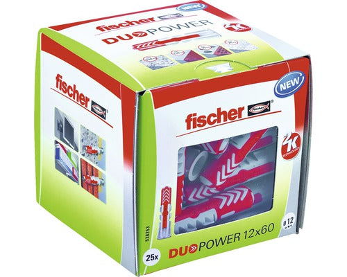 Suruburi cu diblu, 12 x 60 LD 25 de bucati, Fischer DuoPower