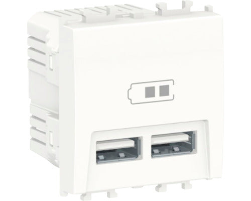 Priza Usb Dubla Schneider Easy Styl Max. 2100 Mah, 2 Module, Alba