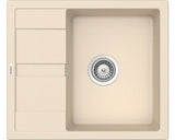 Chiuveta Bucatarie Cu O Cuva Schock Ronda D-100 58x50 Cm, Cu Picurator, Reversibila, Cristalite Moonstone