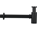 Sifon design pentru lavoar 1 1/4" negru mat