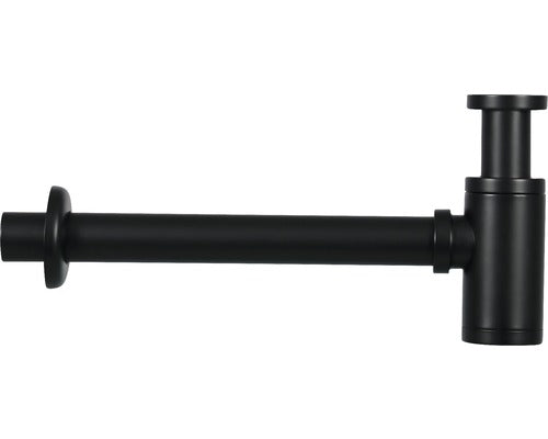 Sifon design pentru lavoar 1 1/4" negru mat