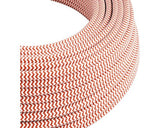Cablu Creative-cables Myym (H03vv-f) 3x0, 75 Mm² Rosu/alb, Invelis Textil, Inel 3m