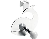 Cuier Pentru Usa Cu 1 Carlig Hettich Colours & Kids 86x100x57 Mm, Otel Cromat Forma Balena