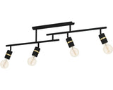 Plafoniera Lurone E27 Max. 4x10w, Alama/negru