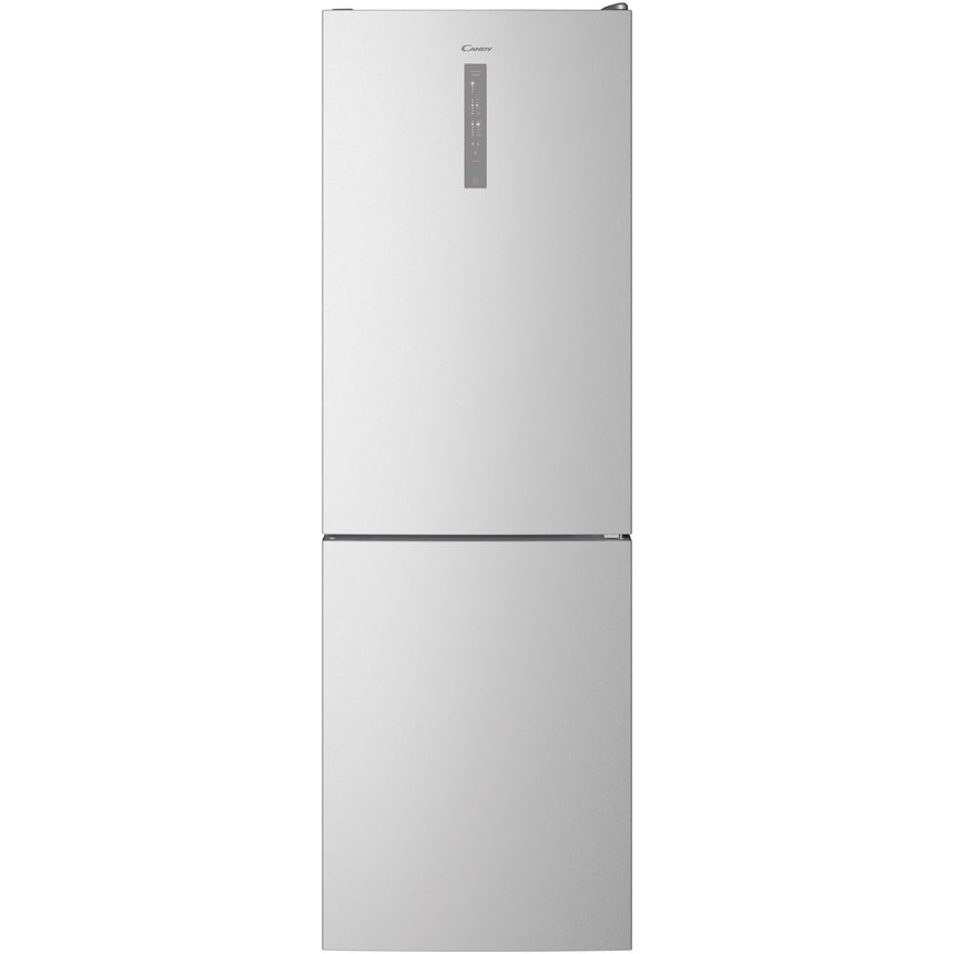 Combina frigorifica Candy CCE7T618ES, 341 l, Total NoFrost, WiFi, Super Freezing, Raft sticle, Clasa E, H 185 cm, Argintiu