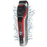 Aparat de tuns barba Rowenta Formula 1® TN384MF0, 39 lungimi de taiere, lame inox, rosu