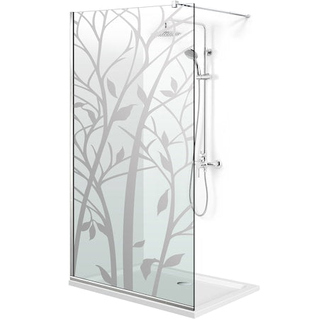Perete dus tip walk-in Belform Nature 150x200 cm sticla transparenta design copac