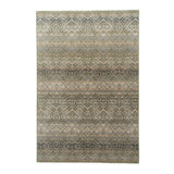 Covor Carpeta lana 100% Bella 1044-1-51058, Bej/Verde, design Vintage 80x150 cm