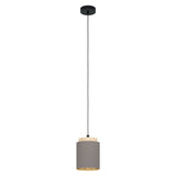 Pendul EGLO ALBARIZA 99445, E27 1X40W IP20, Otel Negru, Lemn Maro, Textil cappuccino
