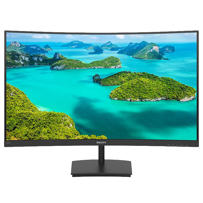 Monitor curbat LED VA Philips 23.6", Full HD, HDMI, Negru