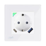 Priza inteligenta PNI SmartHome WP202, Wi-Fi, montaj ingropat, control prin internet, Monitorizare consum, aplicatie dedicata Tuya Smart, compatibila Amazon Alexa si Google Home