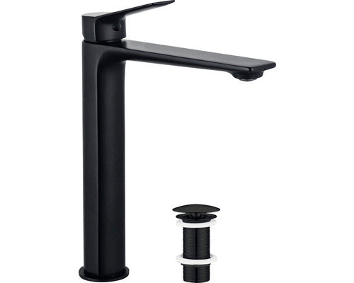 Baterie lavoar Jungborn Gamma ventil Push-Open negru mat