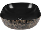 Lavoar Snake Duo, Montaj pe Blat, 41,5x40 cm, Negru/Auriu