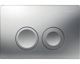Clapeta de actionare rezervor WC incastrat Geberit Delta25 115.125.46.5, pentru spalare cu doua volume de apa, crom mat