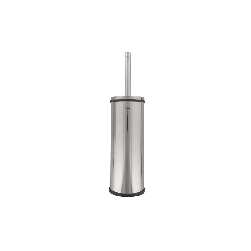 Perie toaleta cu suport, inox, argintiu lucios, 35.5x9.5cm, Tiger Boston
