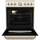 Aragaz GORENJE GECS6B70CLI, 4 arzatoare, Electric, L 60 cm, Airfry, Gatire asistata cu abur, Grill, Bej