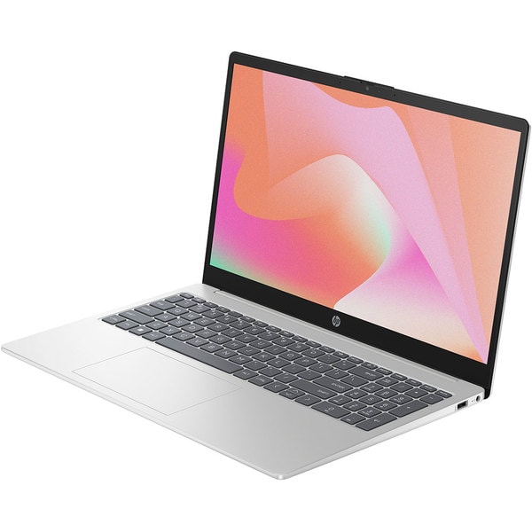 Laptop HP 15-fc0029nq, AMD Ryzen 3 7320U pana la 4.1GHz, 15.6" Full HD, 8GB, SSD 512GB, AMD Radeon Graphics, Free DOS, Argintiu