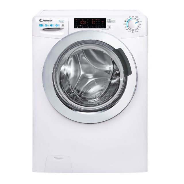 Masina de spalat rufe cu uscator Candy Smart CSWS 6106TWMCE-S, 10 kg spalare, 6 kg uscare, 1600 rpm, Clasa A, Mix power system, Motor inverter, Alb