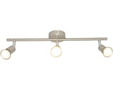 Sina Spoturi Gu10 3x3w, Becuri Led Incluse, Nichel Mat