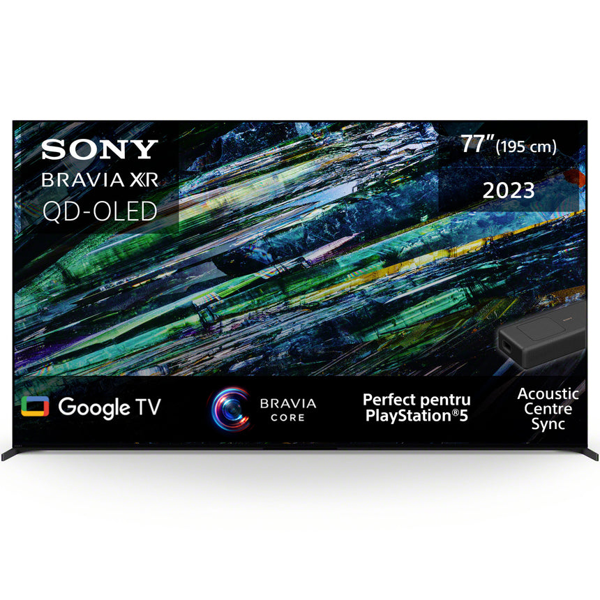 Televizor Sony BRAVIA OLED 77A95L, 195 cm, Smart Google TV, 4K Ultra HD, 100 Hz, Clasa G