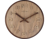 Ceas Perete Nextime Wood Medium Maro Ø 35 Cm