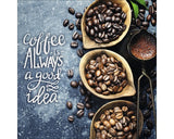 Tablou Sticla Life & Coffee Iii 20x20 Cm