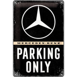 Placa decor metalica 20x30 cm "Mercedes-Benz Parking Only"