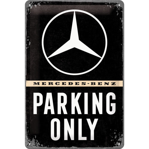 Placa decor metalica 20x30 cm "Mercedes-Benz Parking Only"