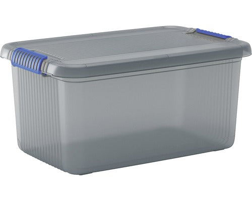 Cutie Plastic Cu Capac Chris L 590x390x280 Mm Gri Semi-transparent